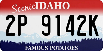 ID license plate 2P9142K