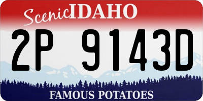 ID license plate 2P9143D