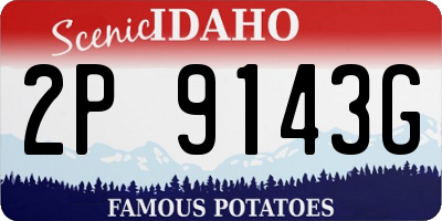 ID license plate 2P9143G