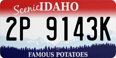 ID license plate 2P9143K