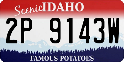 ID license plate 2P9143W
