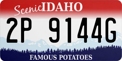 ID license plate 2P9144G