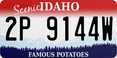 ID license plate 2P9144W