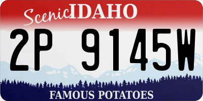 ID license plate 2P9145W