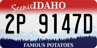 ID license plate 2P9147D