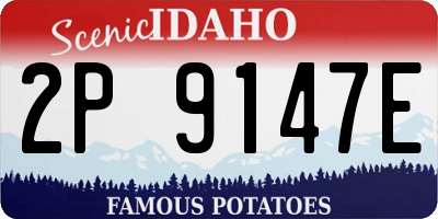 ID license plate 2P9147E