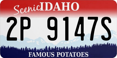 ID license plate 2P9147S