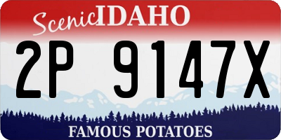ID license plate 2P9147X