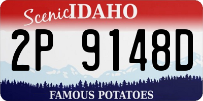 ID license plate 2P9148D