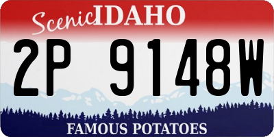 ID license plate 2P9148W