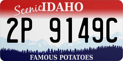 ID license plate 2P9149C