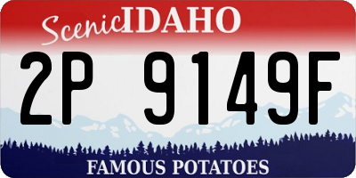 ID license plate 2P9149F