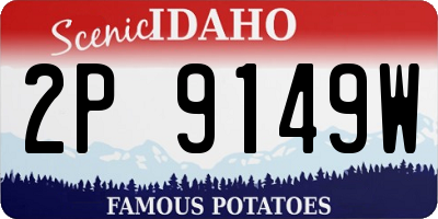 ID license plate 2P9149W