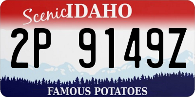 ID license plate 2P9149Z