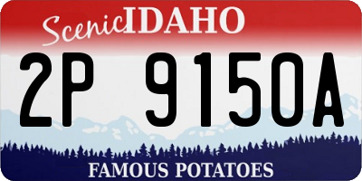 ID license plate 2P9150A