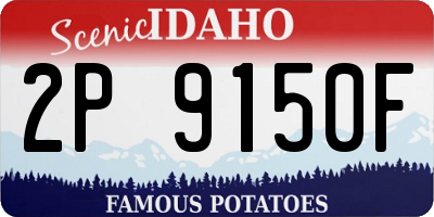 ID license plate 2P9150F