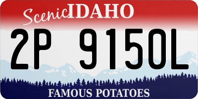 ID license plate 2P9150L