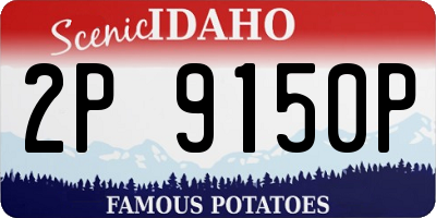 ID license plate 2P9150P