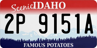 ID license plate 2P9151A
