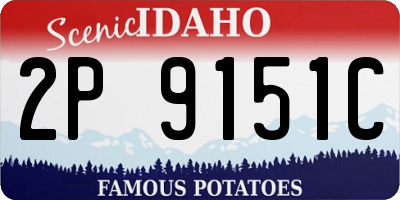 ID license plate 2P9151C