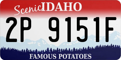 ID license plate 2P9151F