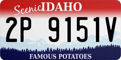 ID license plate 2P9151V