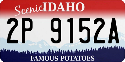 ID license plate 2P9152A