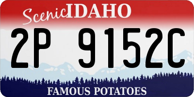 ID license plate 2P9152C