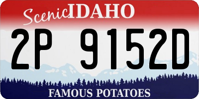 ID license plate 2P9152D