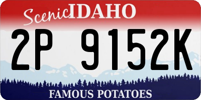 ID license plate 2P9152K