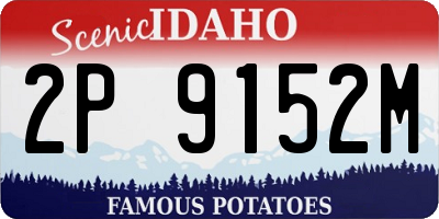 ID license plate 2P9152M