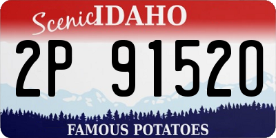 ID license plate 2P9152O