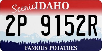 ID license plate 2P9152R