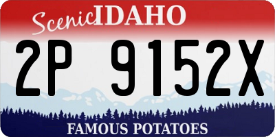 ID license plate 2P9152X