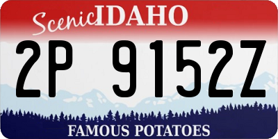 ID license plate 2P9152Z
