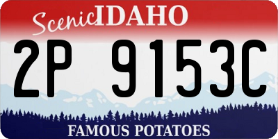 ID license plate 2P9153C