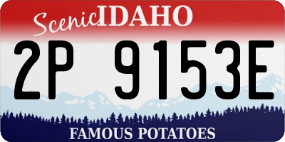 ID license plate 2P9153E