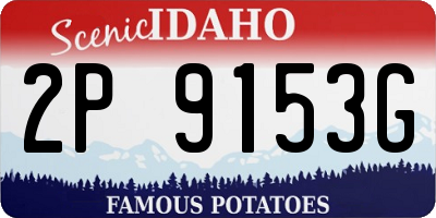 ID license plate 2P9153G
