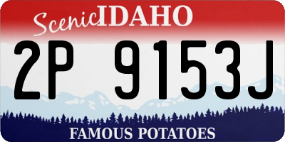 ID license plate 2P9153J