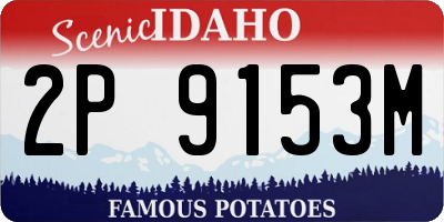 ID license plate 2P9153M