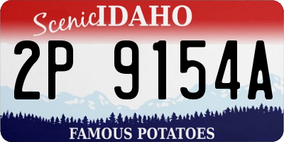 ID license plate 2P9154A