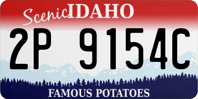 ID license plate 2P9154C