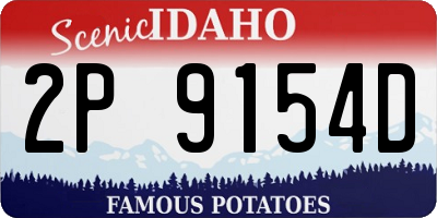ID license plate 2P9154D