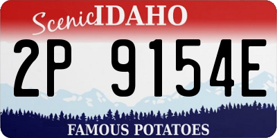 ID license plate 2P9154E