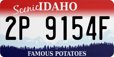 ID license plate 2P9154F