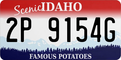 ID license plate 2P9154G