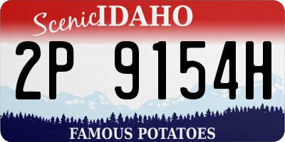 ID license plate 2P9154H