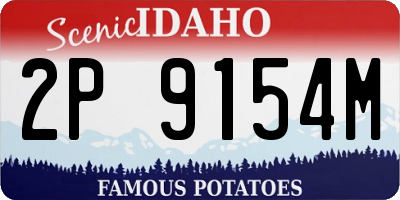 ID license plate 2P9154M