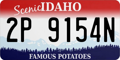 ID license plate 2P9154N