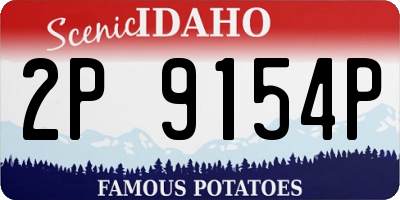 ID license plate 2P9154P